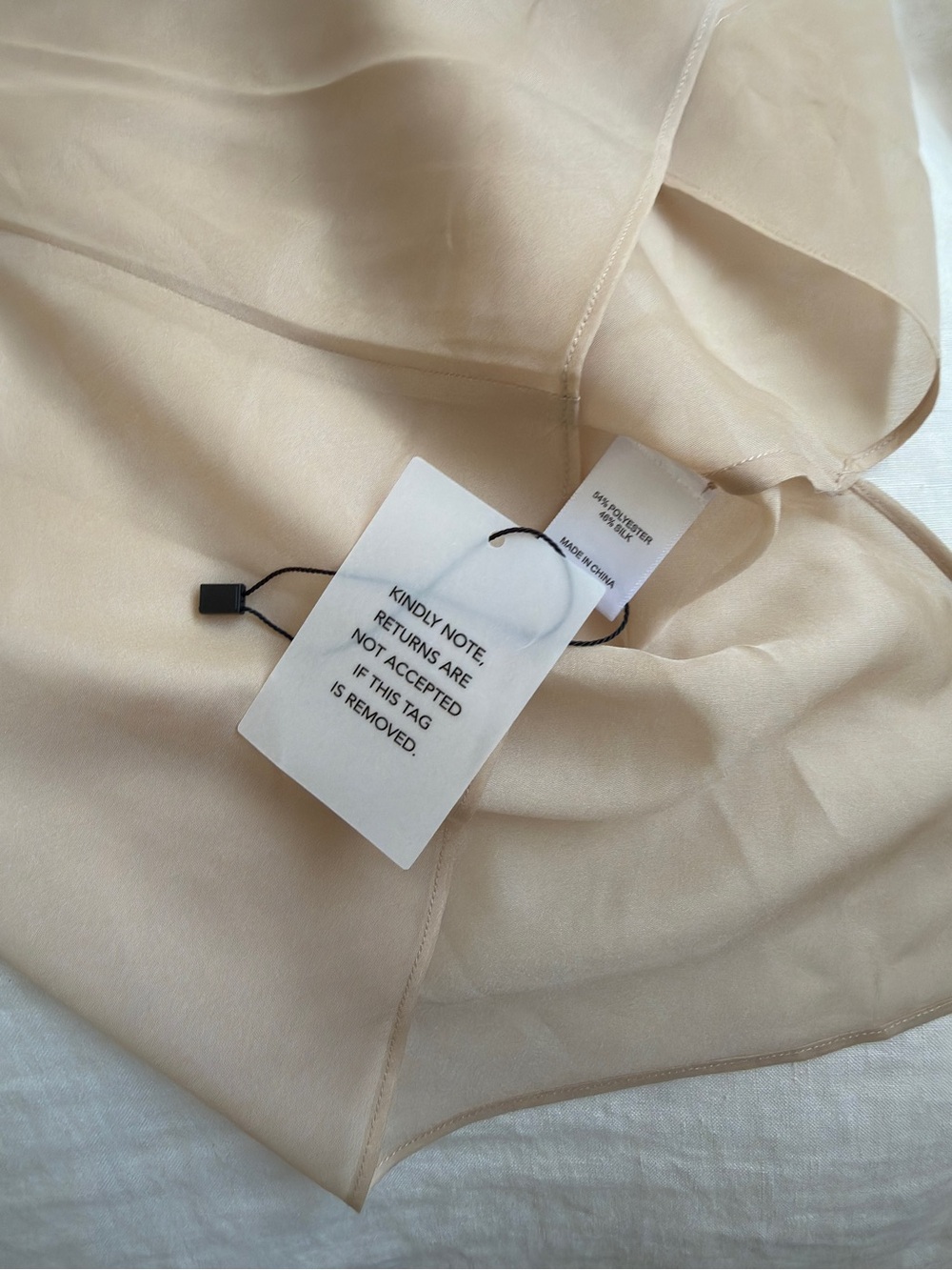 EAVES Saeunn Asym Top in Champagne size S - Picture 5 of 6